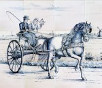 Ryan's witjes, Paard en wagen 52x52 cm.  699,- (Handbeschilderd)  