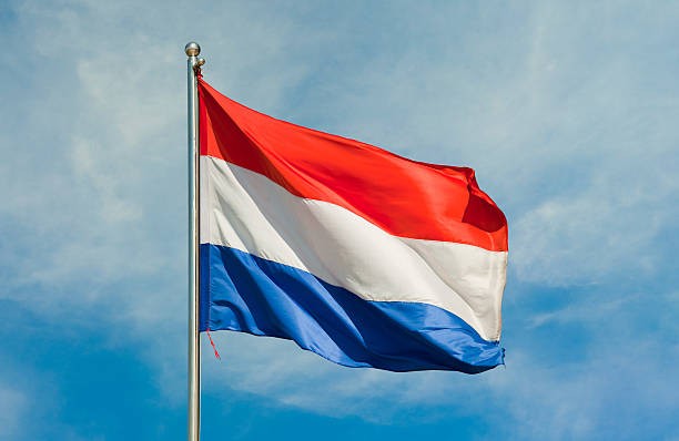 Foto van een Nederlandse vlag