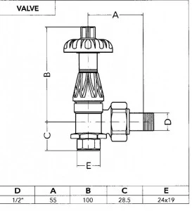 Radiatorkraan, Floris (Thermostaat)