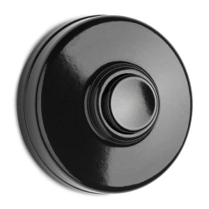 100880 Deurbel zwart Bakeliet