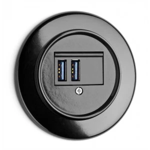 100876, USB-oplader bakeliet