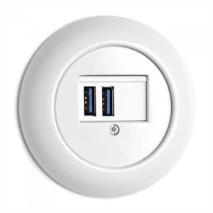 181979, USB oplaadpunt porselein