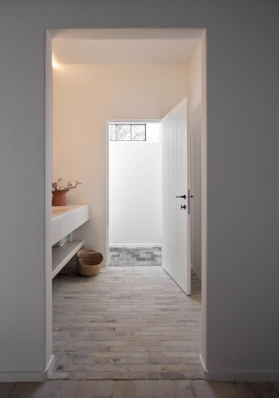 Oude ivoor-witte waaltjes & oude gesmoorde terracotta bl-gr-br